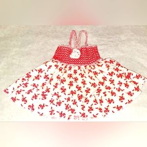Koala Baby red flower dress 6-9 months